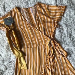 Striped orange/yellow dress
